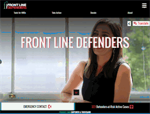 Tablet Screenshot of frontlinedefenders.org